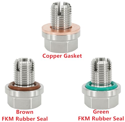 M12.1-1.25 x 15mm Oversize Piggyback Oil Drain Plug, Stainless Steel Self Tapping Oil Pan Thread Repair Kit - size: M12.1x1.25