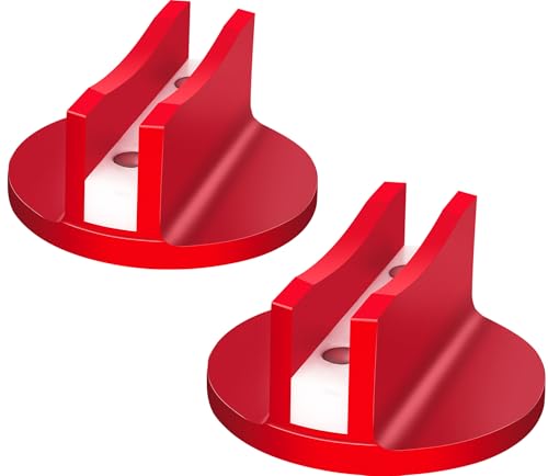 0.45'' Grooved Magnetic Jack Pad, 2PCS, Red | Aluminum Alloy, Universal, Pinch Weld Jack Pad, Floor Jack Adapter, Frame Rail Pretection - color: Red 2 Pack