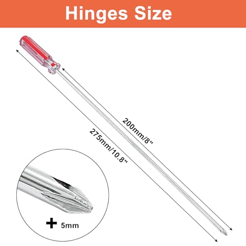 Piutouyar 8 Inch Phillips Screwdriver, #1 Magnetic Tip Screwdrivers | Extra Long Chrome-vanadium Steel Shaft , Cross Head Screwdriver, Long Screwdriver for Repair Home Improvement - size: 8 Inch #1
