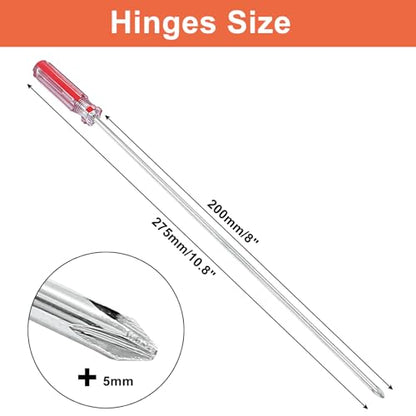 Piutouyar 8 Inch Phillips Screwdriver, #1 Magnetic Tip Screwdrivers | Extra Long Chrome-vanadium Steel Shaft , Cross Head Screwdriver, Long Screwdriver for Repair Home Improvement - size: 8 Inch #1