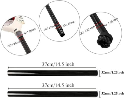 Vacuum Attachments for Shop Vac Attachment Accessories, 1 1/4" to 2 1/2" Vacuum Hose Adapter, 1.25" Vacuum Extension Wand, 25 inch Flexible Crevice Tool, 1.25" Horse Hair Round Dust Brush - size: M 11 Pcs