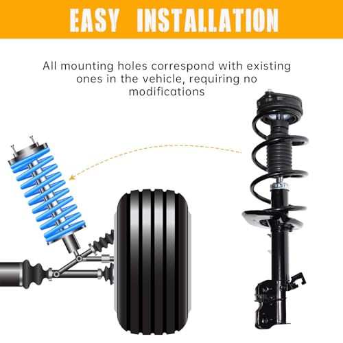 Front Struts Assembly 172608 172609 Set of 2 | Replacement for Nissan Rogue 2008 2009 2010 2011 2012 Shock Absorbers w/Coil Spring