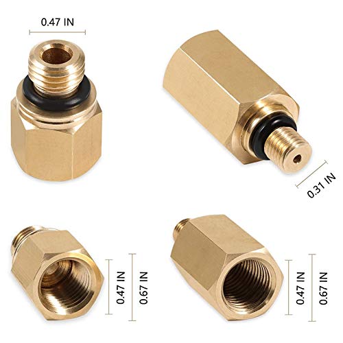 4Pcs/Set 6.0 IPR Valve Socket & High Pressure Oil Pump Air Test Fitting Tool + Oil Rail Adapters Leak Test Kit for 6.0L Powerstroke Diesel Engine