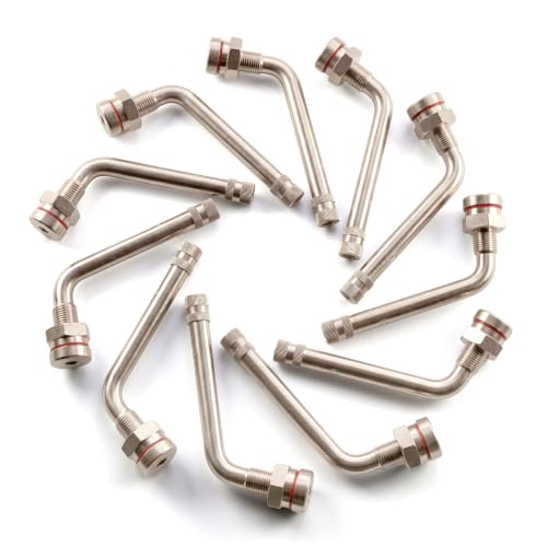 CKAuto Tire Valve Stems, TR545D 60 Degree Valve Stem | Compatible with Alcoa 22.5in 24.5in Aluminum Wheels (Pack of 10) - color: tr545D