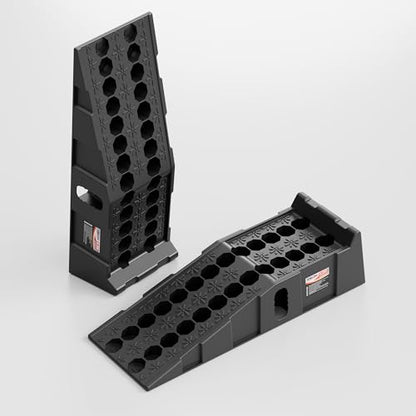 Car Ramps for Oil Changes and Vehicle Lift, 7.1 Inch Lift, 11.1 Inch Wide Tire Heavy Duty Ramps for SUV & Truck, 16,000 lbs Capacity, 2pcs