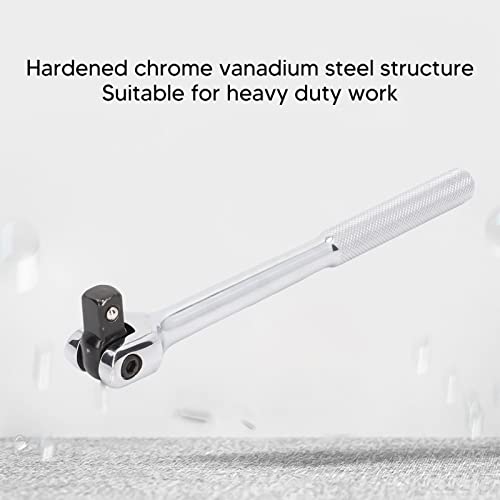 AMAKO 1/2 Breaker Bar 10" Length: Breaker Bar 1/2 inch Drive with 180° Rotatable Head,CR-V Steel