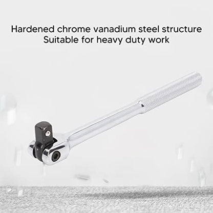 AMAKO 1/2 Breaker Bar 10" Length: Breaker Bar 1/2 inch Drive with 180° Rotatable Head,CR-V Steel