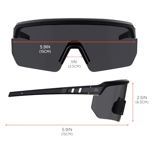 Ergodyne Skullerz AEGIR Safety Sunglasses, High Contrast Color Enhancing Lenses, ANSI z87.1 - color: High Contrast Smoke Lens
