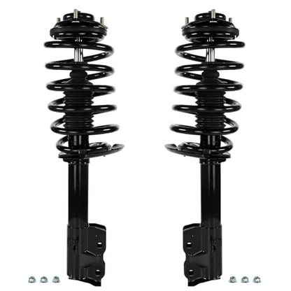 Detroit Axle - 4pc Front Struts Sway Bar for 12-17 Jeep Compass | 11-17 Patriot, Struts w/Coil Spring Sway Bar End Links 2011 2012 2013 2014 2015 2016 2017 Replacement Strut Shock Kit - size: 4QS47441/ sway kit
