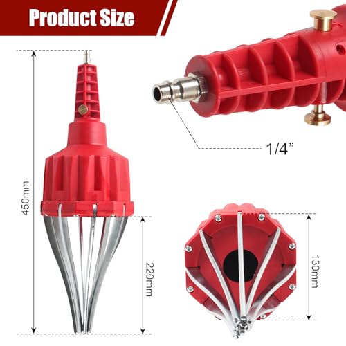 20Pcs Universal Pneumatic CV Joint Boot Installation Tool Kit | Built-In Pneumatic System, Made of Reinforced Nylon and Fiberglass, Carbon Steel Claw, Corrosion-Resistant, Widely Compatible