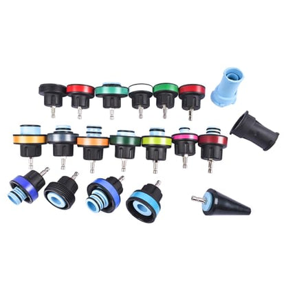Radiator Cooling System Pressure Tester Kit, 31pc Master Coolant Vacuum Refill Kit with 23 Radiator Adapters, Coolant Pressure Tester Kit with Vacuum Pump Vacuum Purge & Refill Tool