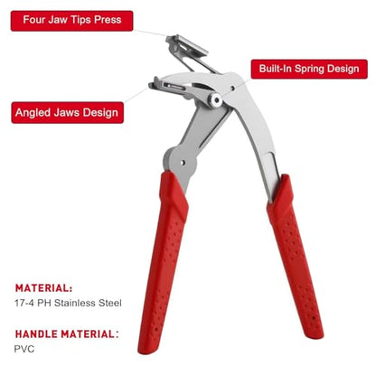 Car Clip Pliers,2026 Upgraded Trim & Door Panel Removal Tool,Damage-Free Fastener Remover for Auto Bumpers,Fender,Trim,Door Panels,Dashboard and Rivets Universal for All Vehicles (Red)