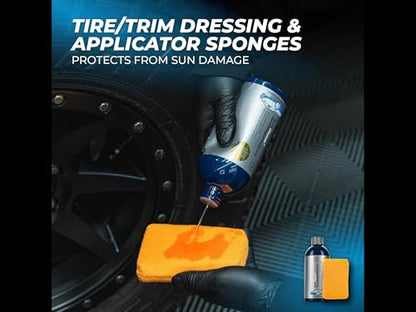 The Rag Company - Complete Wheel & Tire Cleaning Kit - Includes Wheel Cleaner, Exterior Detailing Sprays, Microfiber Towels, Brushes, Applicators - 15 Piece Kit