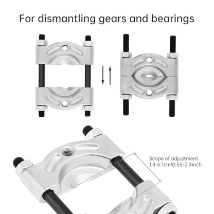 ChgImposs Heavy Duty Bearing Puller with 1/8 to 2 inch Jaw for Gear Pinion/Wheel Hub/Bearing Separator, Chrome-Plated Steel Splitter Tool - size: 1/8 to 2 inch