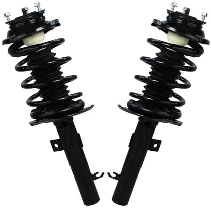 Detroit Axle - Front Steering Knuckles & Wheel Hub Bearing Struts w/Coil Spring Rear Shock Absorbers Replacement for 2006-2007 Ford Focus - size: 6AQU47692/ strut shock sway kit