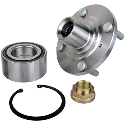 SKF Front Wheel Hub and Bearing Kit Press Seal Snap Ring BR930591K Aftermarket Replacement Part Compatible with Honda 1998-2002
