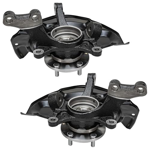 Detroit Axle - Front Steering Knuckles Struts for 06-07 Toyota Highlander, 04-06 Lexus RX330, 07-09 RX350, 06-08 RX400h, Steering Knuckles & Wheel Hub Bearings Struts with Coil Springs Replacement - size: 4QU47815/ Big strut kit
