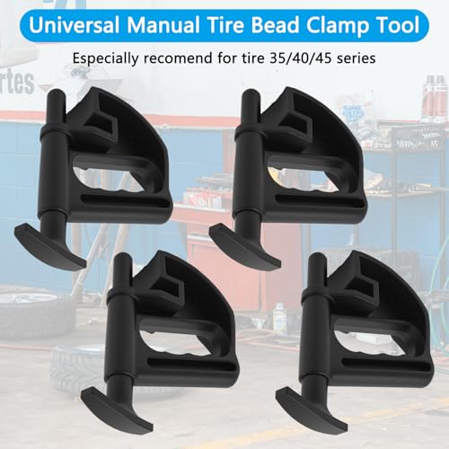 Universal Tire Bead Clamp Tools Drop Center Helper (4 Pack) | Rim Pry Solid Nylon Plastic No Scratches Built-in Spring for Most Vehicle Motorcycle Low Profile Tire - style: 4 Pack