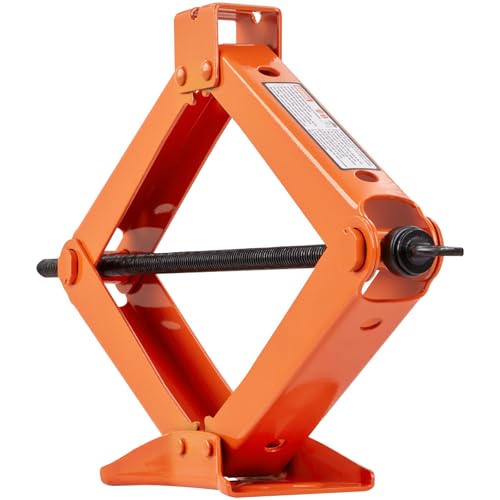 VEVOR Scissor Jack, 2.5 Ton/5512 lbs Scissor Car Jack with 3.7"-17.1" Lifting Range, Heavy Duty Tire Changing Kit, Includes Ratchet Wrench, Lug Wrench & Socket, Fits Most Cars Trucks Sedans SUV MPV