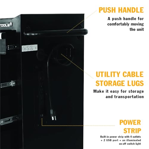 Olympia Tools 27-Inch Rolling Tool Cabinet with 4 Drawers - Mobile Tool Chest with Ball Bearing Slides and Fully Extendable Drawers for Garage Storage - size: 27-Inch Rolling Tool Cabinet