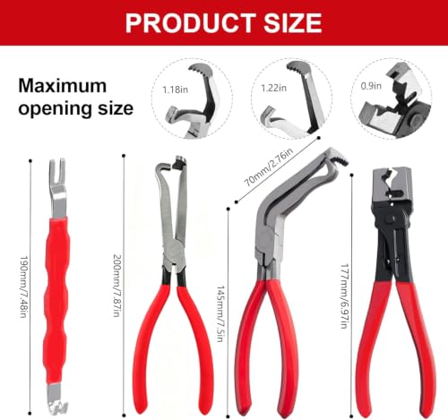 Automotive Electrical Disconnect Connector Plier : 7Pcs Automotive Electrical Connector Removal Tool Plug Connector Separator Hose Clamp Pliers for Car Truck SUV