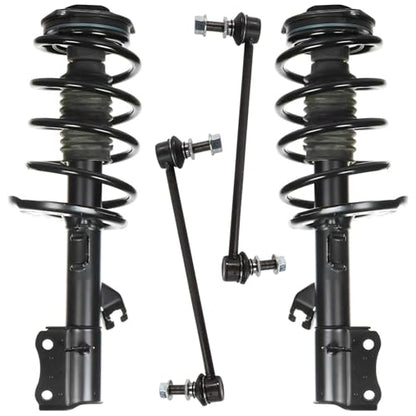 Detroit Axle - 4pc Front Struts Sway Bars for 14-19 Nissan Sentra, Struts & Coil Spring Sway Bar End Links 2014 2015 2016 2017 2018 2019 Replacement Suspension Kit Ready Struts Shocks Assembly - size: 4QS47434/ sway kit