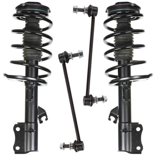 Detroit Axle - 4pc Front Struts Sway Bars for 14-19 Nissan Sentra, Struts & Coil Spring Sway Bar End Links 2014 2015 2016 2017 2018 2019 Replacement Suspension Kit Ready Struts Shocks Assembly - size: 4QS47434/ sway kit
