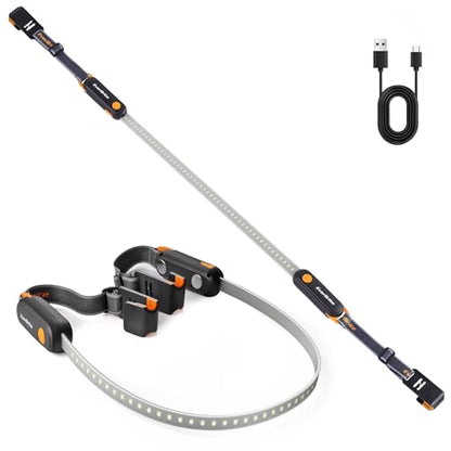EverBrite Rechargeable Underhood Work Light, Magnetic Under Hood LED Work Light Bar for Mechanic, 3 Power Modes with Adjustable Straps and Hooks, Ideal Gifts for Mechanics, Men, Automotive, Garage