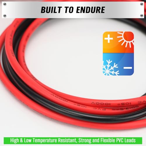 SWANLAKE 11-Piece Multimeter Test Leads Set, CAT III 1000V 20A Multimeter Probes with Alligator Clips, Needle Probe, Banana Plug to Hook Clip, Soft PVC Volt Meter Lead - color: 11PCS Red&Black