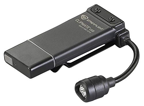 Streamlight 61126 ClipMate 70-Lumen 500-Candela White LED Flashlight, Black - style: With AC Adapter