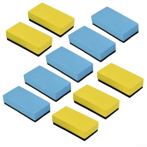 10-Pack Car Waxing Sponge Pads for Nano Ceramic Coating, Ultra-Thin Polishing Foam Applicators for Auto Detailing, 3.15x1.57 Inch