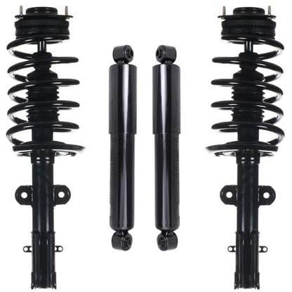 Detroit Axle - 4pc Struts Shocks for 2013-2016 Chrysler Town & Country 2012-2018 Dodge Grand Caravan 2012-2015 Ram C/V, 2 Rear Shock Absorbers 2 Front Struts & Coil Spring Replacement Suspension Kit - size: 4AQ47173/Shock Kit
