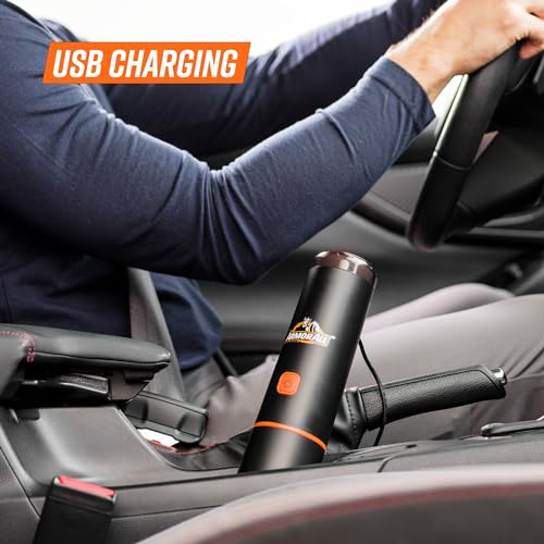 Armor All AA07V2 0901 Cordless Car Vacuum Handheld Mini Vacuum Cleaner for Car Interior Home, Orange - style: Cordless