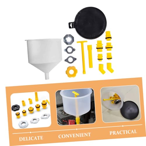 Veemoon 15-Piece Spill Proof Coolant Funnel Kit Automotive Radiator Filling Tool Antifreeze Refill Kit Accessories for Efficient Radiator Maintenance