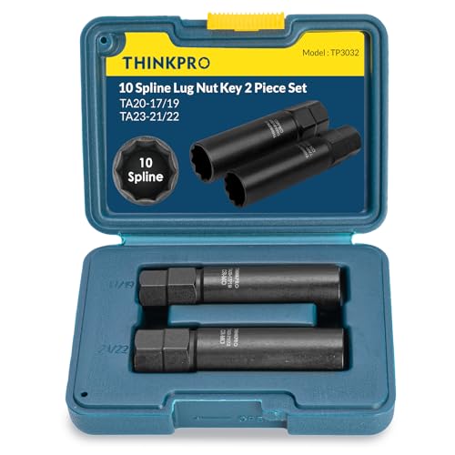 10 Spline Lug Nut Socket For Bimecc 10 Spline Lug Nut Key | TA20-17/19,TA23-21/22 10-Point Lug Nut Key,10 Spline Wheel Lock Key for Aftermarket Locking Lug Nuts - color: 2-piece Pack