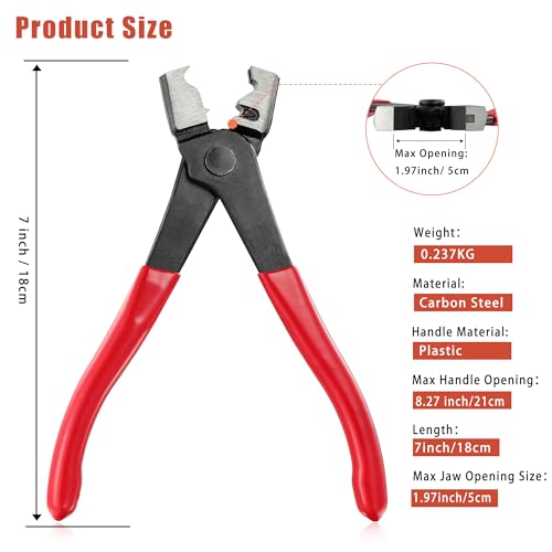 AKIHISA CV Boot Clamp Pliers, 7inch CV Boot Clamp Tool, Hose Clamp Pliers, Clic & Clic-R Type for Automobile Collar Repair Tools