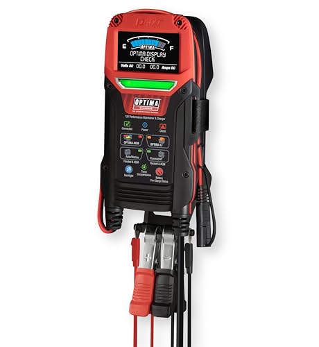 OPTIMA® Batteries Digital 400+ 12 Volt Battery Maintainer and Charger for AGM, Lithium, Automotive, Marine and Powersport Batteries - style: OPTIMA Digital 400+