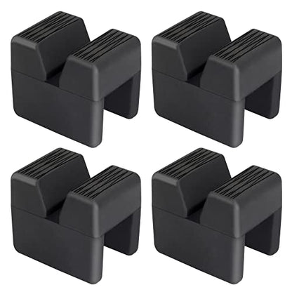 Seven Sparta 4 Pcs Jack Stand Pads Adapter Pinch welds Protectors (Cube, 4) | Universal Fit for Most 3 Ton Jack Stands,Heavy Duty Rubber,Anti-slip Surface,Protect Pinch Welds&Frame Rails,V groove Design - style: cube 4