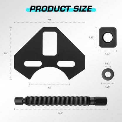 DNA MOTORING 40100 Hub Remover Tools Kit, Frozen Hub Removal Plate Tool Set Compatible with 5, 6, 8, Hub Assemblies on Trucks, Cars, TOOLS-00558