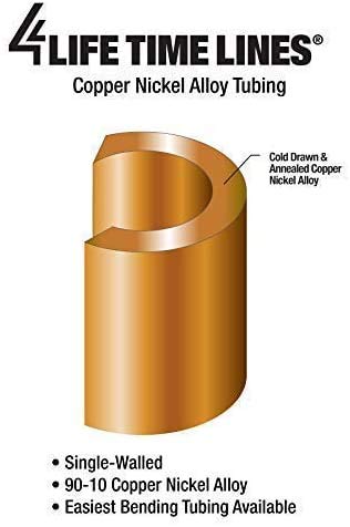 4LIFETIMELINES – 1/4" x 25' Copper-Nickel Brake Line Kit with 16 SAE Fittings | True CuNi Alloy, Non-Magnetic | Inverted Flare, 0.028" Wall | Rust-Proof Replacement Tubing for Cars & Trucks - size: 1 Coil and Fitting Kit
