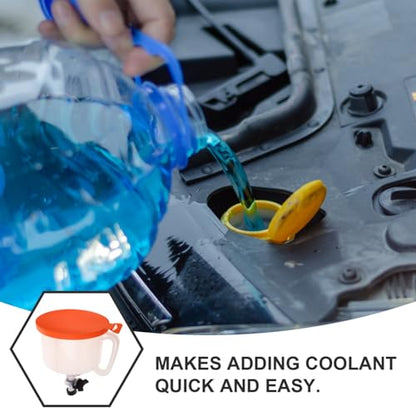 SOLUSTRE 1set Coolant Filling Kit Tools Radiator Funnel Kit Spill Filling Auto Coolant Flush Compatible