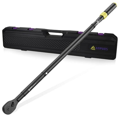 ANPUDS 3/4" Click Torque Wrench, 200-1000 Ft-Lb/271-1355 Nm, Heavy Duty | ±3% Accuracy, 48-Tooth Quick Release, Cr-V Steel, Dual-Direction, for Heavy Truck, Tractor, Diesel, Mining & Oil Field - size: 3/4" 200-1000 Ft.lb