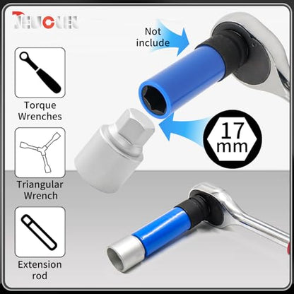 056 Wheel Locking Nut Key Socket Compatible with BMW Series, (Socket OD 29mm - ID 25mm), Wheel Anti-Theft Lug Nut Removal Tool, Anti-Theft Screw Remover - color: Socket 056