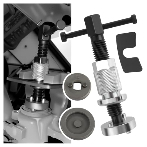 Brake Caliper Compression Tool Kit,5PCS with Adapters for Cars/Trucks | Heavy Duty Caliper Piston Compressor,Brake Pad Replacement Tool,Chrome-Plated Steel,Rust-Proof,for Cars/Trucks