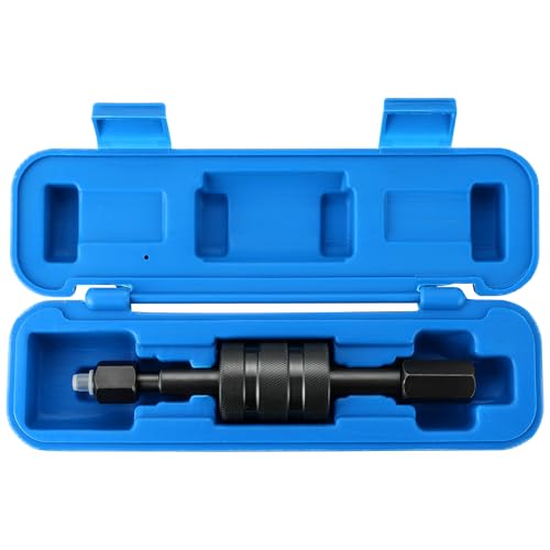 DASBET Diesel Injector Puller Tool Fuel Injector Removal Set with M8 M12 M14 Thread Adaptors Slide Hammer Extractor Common Rail Injector Remover for Bosch Lucas Diesel injectors