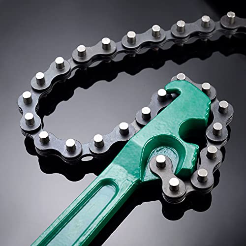 Chain Wrench, 15 inches Automotive Oil Fuel Filter Chain Wrench Pliers Adjustable Removal Remover Tool,fits 1.6" to 8.4" Diameter - size: fits 1.6" to 8.4" Diameter