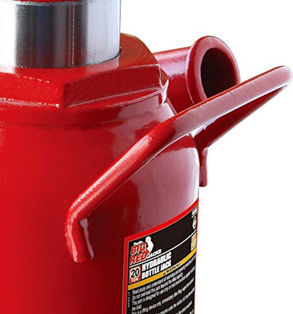 Big RED T92007A Torin Hydraulic Stubby Low Profile Welded Bottle Jack, 20 Ton (40,000 lb) Capacity, Red - size: 20 Ton (40,000 LBs), style: 20 Ton / Low Profile / Red
