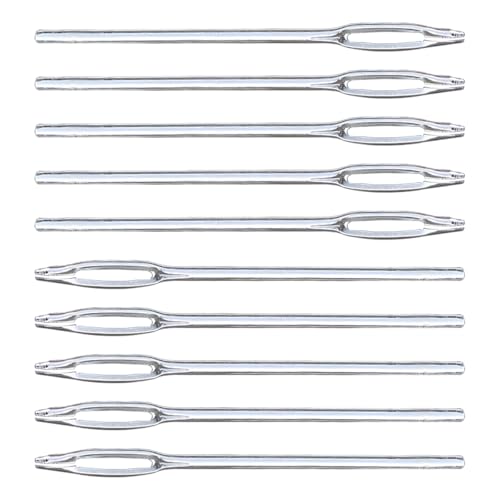 Tire Repair Replacement Split Eye Needles, Heavy Duty Flat Metal Tire Plug Repair Needle for T-Handle Tool, Tire Patch Hand Tool for Car Motorcycle Truck Tire Puncture Spikes (Silver, 10PCS) - color: Silver, size: 10PCS