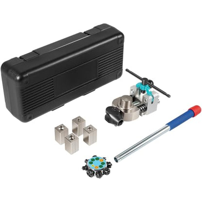 Professional Brake Line Flaring Tool Kit, 45 Degree Single, Bubble and Double Flares, Brake Line and Tubing Flaring Tool For 3/16", 1/4", 5/16", 3/8" Tubing, Brake Flare Tool for Steel Metal Tube