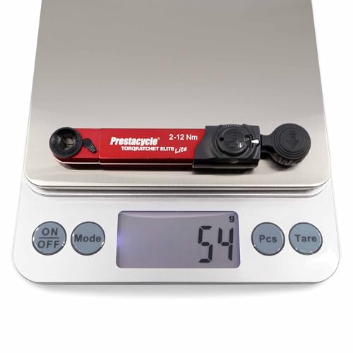 Prestacycle TorqRatchet ELITE Lite Portable Bicycle Torque Wrench Multi-Tool – 2–12Nm Beam Torque, Reversible Ratchet, 1/4” Hex Bits, Lightweight Bike Tool with Carry Case